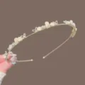 Gold rhinestone vine headband, elegant floral hair hoop, retro style daily hair accessory - Gold Rhinestone Opal Butterfly Headband