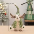 Grüne Stoff Stehend Elch Weihnachts puppe Plüsch Dekoration für Feiertag Fenster Display. - Stehender Rentier Spitzhut (YH259901A)