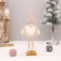 Weihnachten gesichtslose Gnome Puppe mit Teleskopbeinen weisser Bart Feiertagsdekoration - Ausziehbarer Stil - Männlich (HX-21046A)