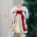 Weihnachtbaumspitze Engel Deko Plüsch Flügel rot gold festliche Raumdekoration 30cm - Plüschflügel Engel Baumspitze (Gold-Rotes Kleid) / T1220193