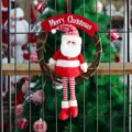 Weihnachten Weihnachtsmann Kranz Hängende Dekoration für Haus Tür Party Festlich Deko - Weihnachtsmann