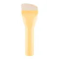 Pinceau de maquillage jaune large, poils souples et manche étanche pour fond de teint. - Jaune lait