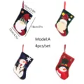 4stueck weihnachtssocken set kleine suesse haengende suessigkeitentaschen fuer baumdeko - Set A (1,4,8,11#) / 4er-Set