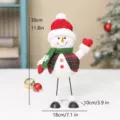 Weihnachten Stoff Schneemann Puppe Tisch Dekoration mit Mütze und Schal für Fest. - Langbeinige Schneemann Schaukelpuppe (HX26517B)