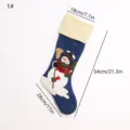 Blauer Weihnachtssocke Schneemann Feiertag Geschenktüte Süßigkeiten Beutel Deko 54cm - 1# Blauer Schneemann Gestickter Strumpf