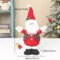Weihnachten Santa Claus Plueschpuppe Stofffigur Feiertag Dekoration Ornament Tischdeko - Große Stehende Weihnachtsmann Puppe (HX26505A)