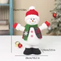 Weihnachten Plüsch Schneemann Puppe Variante mit roter Mütze und grünem Schal für Deko. - Große Stehende Schneemann Puppe (HX26505B)