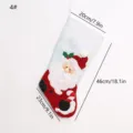 Weihnachtsstrumpf Weihnachtsmann Geschenktüte Rot Weiß Festliche Dekoration 46cm SKU - 4# Roter Weihnachtsmann Gestickter Strumpf