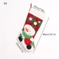 Weihnachtsstrumpf Süßer Schneemann Hängender Geschenksack Festliche Weihnachtsdeko - 5# Rot Grün Karierter Schneemann Gestickter Strumpf
