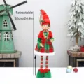 Ausziehbarer Weihnachtselb Puppe Dekoration festliche Narr Figur Schreibtisch Display - Weiblicher Stil (D409585B)