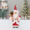 Stehende Weihnachtsmann Figur 22cm Rote Plüsch Puppe Festliche Tischdekoration - Rote Kleidung Rucksack Weihnachtsmann (22cm) D-663204