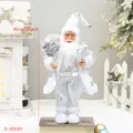 18 zoll stehender weihnachtsmann puppe silber weiss weihnachten party deko ornament - Silber