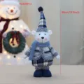 Niedlicher blauer Karo Weihnachtsbär Plüschpuppe festliche Heimdekoration 48cm neu - Stehende Bärenpuppe (48cm) (YH239913)