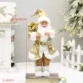 18 Zoll stehender Weihnachtsmann Puppe Weihnachten Party Dekoration mit Rucksack und Stiefeln - Gold