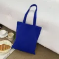 Klassische blaue Canvas-Tragetasche für den Alltag, umweltfreundliche und stylische Tasche. - Saphirblau