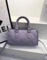 Lavender quilted pillow bag, stylish niche design single-shoulder messenger bag for women spring. - 24*9*13cm / Purple