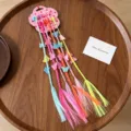 Extensions di capelli sintetici colorati con graziose clip a farfalla per bambine. - 4# Pinza Tessuto Farfalla