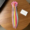 Colorful children hair extension clips mini claw clip cute wig braids hair accessories - 5# Claw Clip Candy Color Scattered Hair / 6-Braid Pack