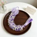 Extension di capelli treccine viola per bambini con legatura a farfalla e fiocchi graziosi. - Stile 4