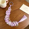 Bambini parrucca intrecciata colorata legatura capelli viola sfumato accessori festa - Trecce Fiore Sfumate Viola e Bianco