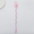 Kids colorful wig braid hair tie with cute pink star ornament, perfect hair accessory for girls. - Style 2