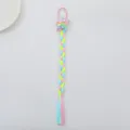 Trenza de pelo sintetico de colores para ninas con coletero de estrella de mar con lentejuelas. - Estilo 6