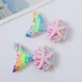 Children cute mermaid tail sequin hair clips with starfish seashell decor for daily styling. - Fish Tail Hair Clip / Colorful