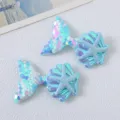 Mermaid tail sequin hair clips cute starfish shell kids hair accessories DIY crafts. - Fish Tail Hair Clip / Blue
