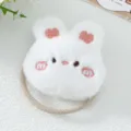 Lindo coletero de conejo de peluche accesorio para el cabello de animal elástico. - Conejo Blanco