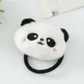 Mignon chouchou en peluche panda dessin animé 3D, anneau de cheveux blanc pour enfants. - Expression Panda Style D