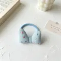 Kinder blaue gepunktete Schleife Haargummi süß Stoff Haarseil Pferdeschwanz elastisches Band - Blaues Haarseil