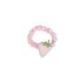 Lindo coletero de fresa rosa accesorio de pelo esponjoso para mujeres y niñas uso diario. - Rosa
