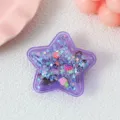 Jolie pince à cheveux sable mouvant étoile style coréen enfants paillettes bleues accessoires - Barrette Violette