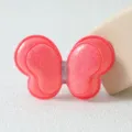 Pince à cheveux papillon rose pailletée double couche accessoire pour fille DIY détail - Matériel Rose Rouge (Sans Pince)