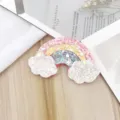 Children glitter rainbow hair clip cute cloud hairpin girls sparkling hair accessories design - Rainbow Hair Clip Style