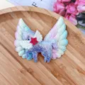 Cute unicorn hair clip with angel wings glitter side hairpin for girls kids hair accessories - Purple