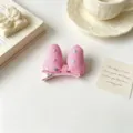 Süße rosa Stoff Schleife Haarspange mit Punkten für Kinder Mädchen Haarschmuck - Rosa Haarklammer