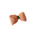 Chouchou nœud vichy orange et blanc accessoire cheveux mignon en tissu queue de cheval femme - Nœud Carreaux Orange Matériel Créatif (Sans Pince/Chouchou)