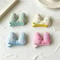 Süße gepolsterte Schleifen Haarspangen Set, farbige Stoff Haarspangen für Kinder und Mädchen. - Haarklemmen 4-teiliges Set