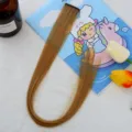 Extension de cheveux synthétiques à clip raide mèche blonde dorée claire accessoire - Or de Lin