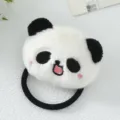 Détail de chouchou en peluche panda mignon, anneau de cheveux animal pour enfants. - Expression Panda Style C