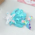 Pince à cheveux enfant brillante paillettes queue de sirène coquillage mignon style - Barrette / Bleu