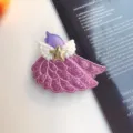 Pince à cheveux scintillante pour enfants avec ailes d'ange et étoile dorée mignonne - Barrette Violette