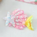 Barrette cheveux enfant à paillettes coquillage étoile et queue de sirène, accessoire coloré. - Barrette / Rose