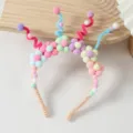 Colorful DIY fuzzy wire flower headband cute party hair accessory for women girls - 1# Flower Twist Style 1