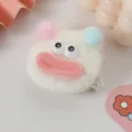 Jolie pince a cheveux monstre peluche drole epingle bec de canard accessoire cheveux hiver - Blanc