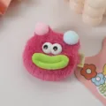 Clip de cheveux en peluche monstre mignon pince bec de canard accessoires automne hiver - Rose rouge