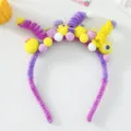 Handmade DIY pipe cleaner headband, funny plush hair accessory for party photo props. - 5# Style 5