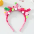 Handmade pipe cleaner headband cute funny pom pom hair hoop for party photo props. - 6# Style 6