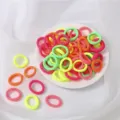 Laccetti per capelli colorati bimba elastici spugna morbidi per acconciature quotidiane bambina - 3cm (100 Pezzi/Confezione) / Lampada fluorescente
